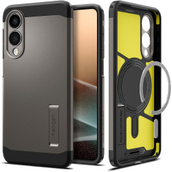 Spigen Tough Armor(AI) MagFit Coque Compatible avec Samsung Galaxy S25 Edge - Gunmetal