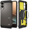 Spigen Tough Armor(AI) MagFit Coque Compatible avec Samsung Galaxy S25 Edge - Gunmetal
