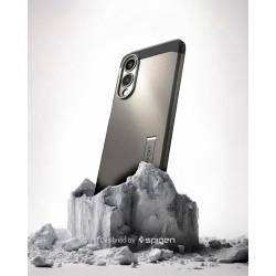 Spigen Tough Armor(AI) MagFit Coque Compatible avec Samsung Galaxy S25 Edge - Gunmetal