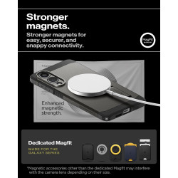 Spigen Tough Armor(AI) MagFit Coque Compatible avec Samsung Galaxy S25 Edge - Gunmetal