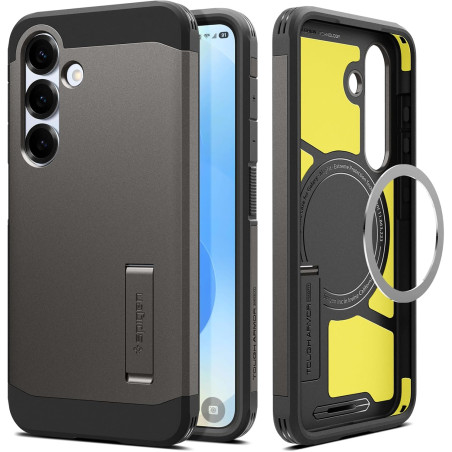 Spigen Tough Armor(AI) MagFit Coque Compatible avec Samsung Galaxy S25 Plus - Gunmetal