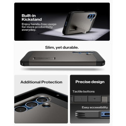 Spigen Tough Armor(AI) MagFit Coque Compatible avec Samsung Galaxy S25 Plus - Gunmetal
