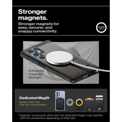 Spigen Tough Armor(AI) MagFit Coque Compatible avec Samsung Galaxy S25 Ultra - Gunmetal