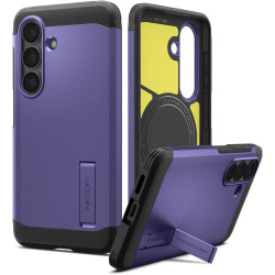 Spigen Tough Armor MagFit Coque Compatible avec Samsung Galaxy S26 Plus - Violet Cendré