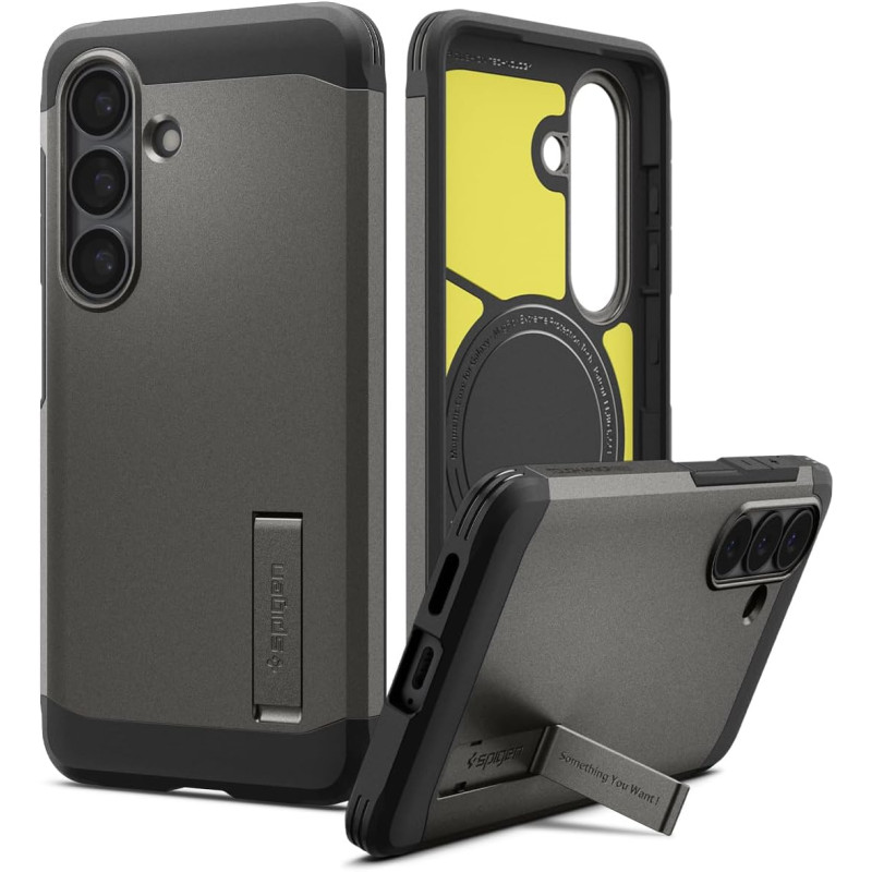 Spigen Tough Armor MagFit Coque Compatible avec Samsung Galaxy S26 Plus - Gunmetal