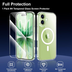 Yohii Magnétique Coque pour iPhone 17 avec 1 Verres Trempés et Cordon, Compatible avec MagSafe [Protection Caméra] Anti Rayures 