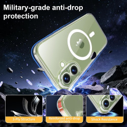 Yohii Magnétique Coque pour iPhone 17 avec 1 Verres Trempés et Cordon, Compatible avec MagSafe [Protection Caméra] Anti Rayures 