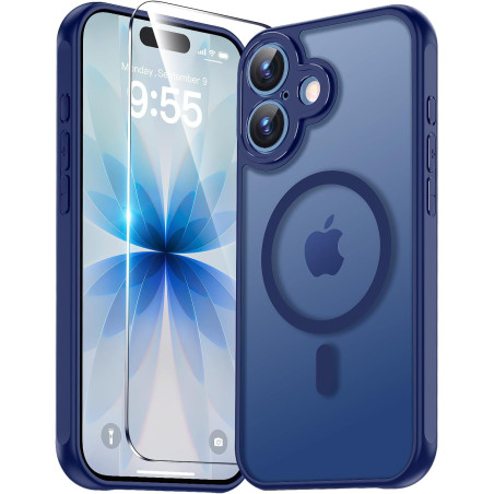 Yohii Magnétique Coque pour iPhone 17 avec 1 Verres Trempés, Compatible avec MagSafe [Protection Caméra] Anti Rayures Antichoc M