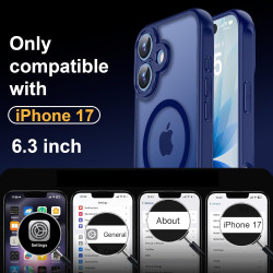 Yohii Magnétique Coque pour iPhone 17 avec 1 Verres Trempés, Compatible avec MagSafe [Protection Caméra] Anti Rayures Antichoc M