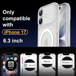 Yohii Magnétique Coque pour iPhone 17 avec 1 Verres Trempés, Compatible avec MagSafe [Protection Caméra] Anti Rayures Antichoc M