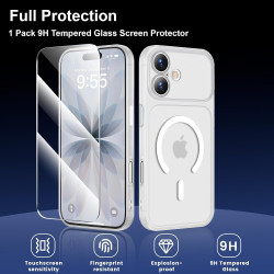 Yohii Magnétique Coque pour iPhone 17 avec 1 Verres Trempés, Compatible avec MagSafe [Protection Caméra] Anti Rayures Antichoc M