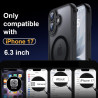 Yohii Magnétique Coque pour iPhone 17 avec 1 Verres Trempés, Compatible avec MagSafe [Protection Caméra] Anti Rayures Antichoc M