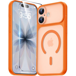 Yohii magnétique coque pour iphone 17 avec 1 verres trempés, compatible avec magsafe [protection caméra] anti rayures antichoc m