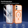 Yohii magnétique coque pour iphone 17 avec 1 verres trempés, compatible avec magsafe [protection caméra] anti rayures antichoc m