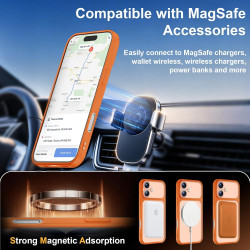 Yohii magnétique coque pour iphone 17 avec 1 verres trempés, compatible avec magsafe [protection caméra] anti rayures antichoc m