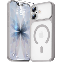 Yohii Magnétique Coque pour iPhone 17 avec 1 Verres Trempés, Compatible avec MagSafe [Protection Caméra] Anti Rayures Antichoc M
