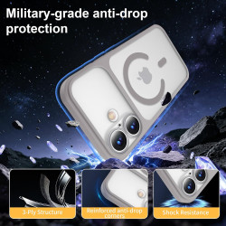 Yohii Magnétique Coque pour iPhone 17 avec 1 Verres Trempés, Compatible avec MagSafe [Protection Caméra] Anti Rayures Antichoc M