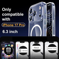Yohii Magnétique Coque pour iPhone 17 Pro avec 1 Verres Trempés et Cordon, Compatible avec MagSafe [Protection Caméra] Anti Rayu