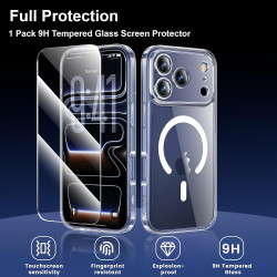Yohii Magnétique Coque pour iPhone 17 Pro avec 1 Verres Trempés et Cordon, Compatible avec MagSafe [Protection Caméra] Anti Rayu