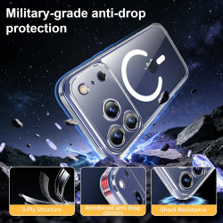 Yohii Magnétique Coque pour iPhone 17 Pro avec 1 Verres Trempés et Cordon, Compatible avec MagSafe [Protection Caméra] Anti Rayu