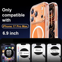 Yohii Magnétique Coque pour iPhone 17 Pro Max avec 1 Verres Trempés et Cordon, Compatible avec MagSafe [Protection Caméra] Anti 