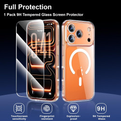 Yohii Magnétique Coque pour iPhone 17 Pro Max avec 1 Verres Trempés et Cordon, Compatible avec MagSafe [Protection Caméra] Anti 