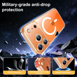 Yohii Magnétique Coque pour iPhone 17 Pro Max avec 1 Verres Trempés et Cordon, Compatible avec MagSafe [Protection Caméra] Anti 