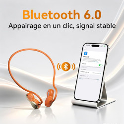 Ohayo écouteurs bleutooth sans fil sport, casque bleutooth v6.0, étanchéité ipx7, 10 heures d'autonomie, recharge rapide en 2 he