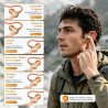 Ohayo écouteurs bleutooth sans fil sport, casque bleutooth v6.0, étanchéité ipx7, 10 heures d'autonomie, recharge rapide en 2 he