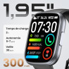 Cillso montre connectée homme femme 1,95" hd, smartwatch avec appels bleutooth, 112 modes sportifs, cardiofréquencemètre, spo2, 