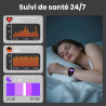 Cillso montre connectée homme femme 1,95" hd, smartwatch avec appels bleutooth, 112 modes sportifs, cardiofréquencemètre, spo2, 