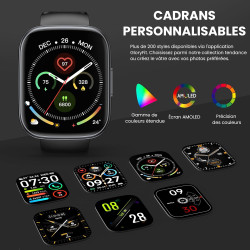 Cillso montre connectée homme femme 1,95" hd, smartwatch avec appels bleutooth, 112 modes sportifs, cardiofréquencemètre, spo2, 