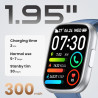 Cillso montre connectée homme femme 1,95" hd, smartwatch avec appels bleutooth, 112 modes sportifs, cardiofréquencemètre, spo2, 