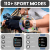 Cillso montre connectée homme femme 1,95" hd, smartwatch avec appels bleutooth, 112 modes sportifs, cardiofréquencemètre, spo2, 