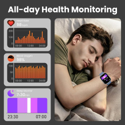 Cillso montre connectée homme femme 1,95" hd, smartwatch avec appels bleutooth, 112 modes sportifs, cardiofréquencemètre, spo2, 