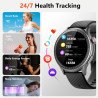 Cillso montre connectée homme femme 1,46" amoled, smartwatch avec appels bleutooth, 110 modes sportifs, cardiofréquencemètre, sp