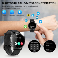 Cillso montre connectée homme femme 1,46" amoled, smartwatch avec appels bleutooth, 110 modes sportifs, cardiofréquencemètre, sp
