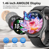 Cillso montre connectée homme femme 1,46" amoled, smartwatch avec appels bleutooth, 110 modes sportifs, cardiofréquencemètre, sp