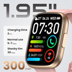 Cillso montre connectée homme femme 1,95" hd, smartwatch avec appels bleutooth, 112 modes sportifs, cardiofréquencemètre, spo2, 