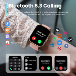 Cillso montre connectée homme femme 1,95" hd, smartwatch avec appels bleutooth, 112 modes sportifs, cardiofréquencemètre, spo2, 
