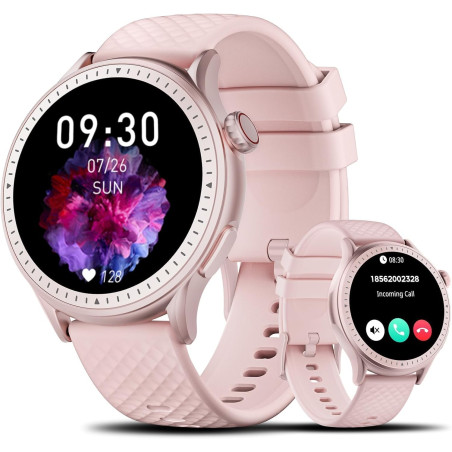 Cillso montre connectée homme femme 1,46" amoled, smartwatch avec appels bleutooth, 110 modes sportifs, cardiofréquencemètre, sp