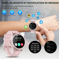 Cillso montre connectée homme femme 1,46" amoled, smartwatch avec appels bleutooth, 110 modes sportifs, cardiofréquencemètre, sp