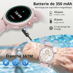 Cillso montre connectée homme femme 1,46" amoled, smartwatch avec appels bleutooth, 110 modes sportifs, cardiofréquencemètre, sp