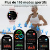 Cillso montre connectée homme femme 1,46" amoled, smartwatch avec appels bleutooth, 110 modes sportifs, cardiofréquencemètre, sp
