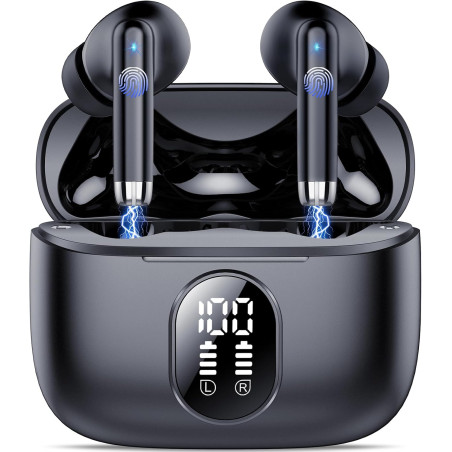 Qxq écouteurs bleutooth, 2026 nouveau ecouteurs bleutooth 5.4 sans fil avec hifi stéréo, 40h oreillette bleutooth enc réduction 