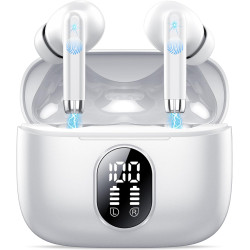 Qxq écouteurs bleutooth, nouveau ecouteurs bleutooth 5.4 sans fil avec hifi stéréo, 40h oreillette bleutooth enc réduction antib