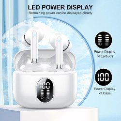 Qxq écouteurs bleutooth, nouveau ecouteurs bleutooth 5.4 sans fil avec hifi stéréo, 40h oreillette bleutooth enc réduction antib