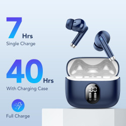 Qxq écouteurs bleutooth, 2026 nouveau ecouteurs bleutooth 5.4 sans fil avec hifi stéréo, 40h oreillette bleutooth enc réduction 