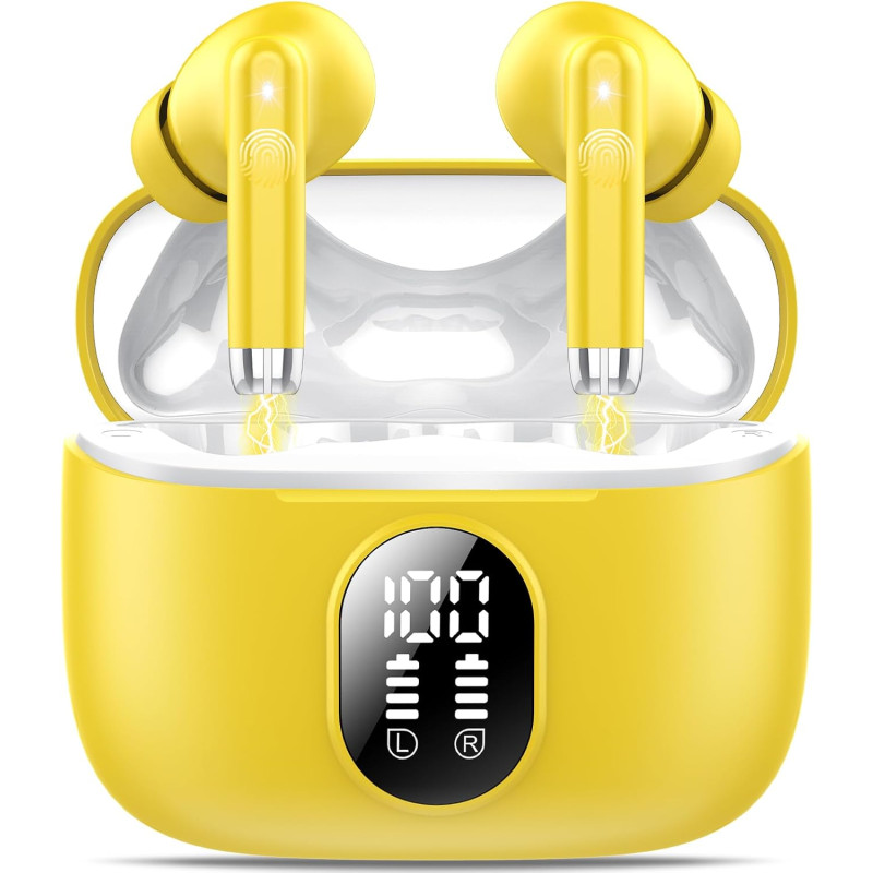 Qxq écouteurs bleutooth, nouveau ecouteurs bleutooth 5.4 sans fil avec hifi stéréo, 40h oreillette bleutooth enc réduction antib