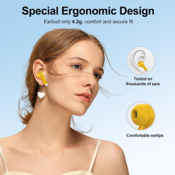 Qxq écouteurs bleutooth, nouveau ecouteurs bleutooth 5.4 sans fil avec hifi stéréo, 40h oreillette bleutooth enc réduction antib